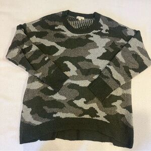 Ultra Flirt Camo Olive Oversized Sweater